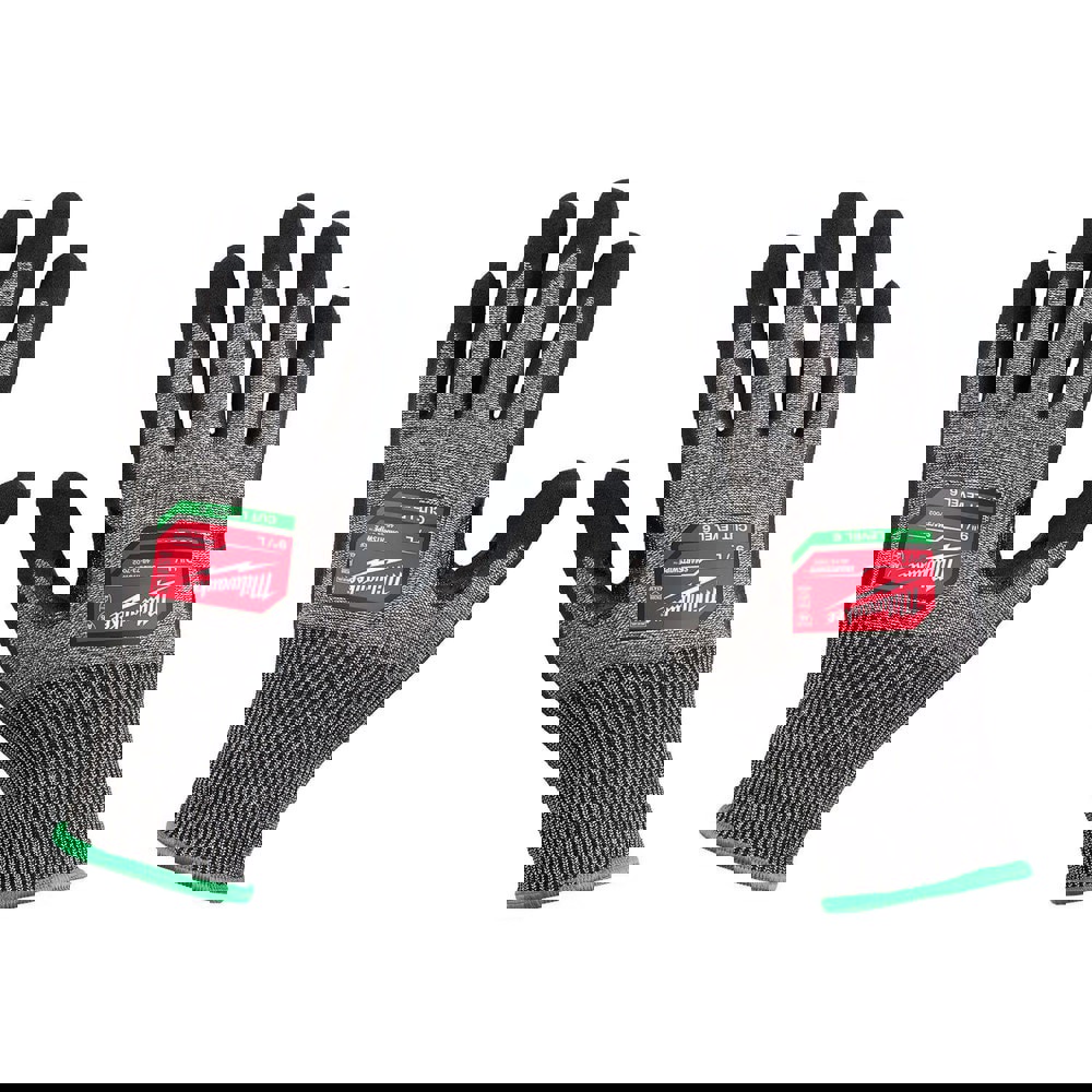 Puncture-Resistant Gloves: Size Large, ANSI Cut A6, ANSI Puncture 0, Nitrile & Polyurethane, High Performance Polyethylene